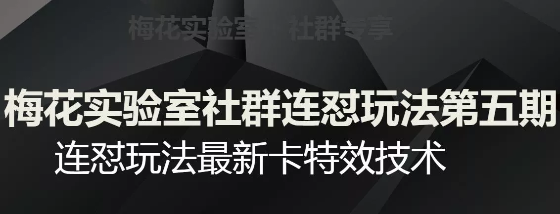 梅花实验室社群连怼玩法第五期,视频号连怼玩法最新卡特效技术