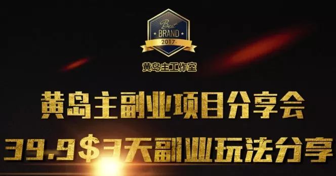 黄岛主副业分享会1期:3天3个副业玩法,速度上车
