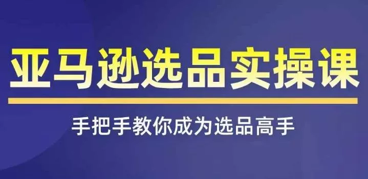 亚马逊选品实操课程,快速掌握亚马逊选品的技巧,覆盖亚马逊选品所有渠道