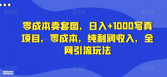 零成本卖套图,日入+1000写真项目,零成本,纯利润收入,全网引流玩法