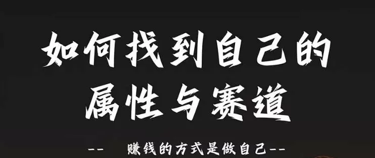 赛道和属性2.0:如何找到自己的属性与赛道,赚钱的方式是做自己