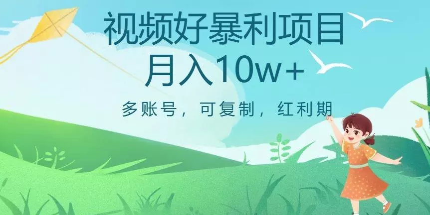 外边收费699项目,视频号暴利项目,多账号可复制,红利期